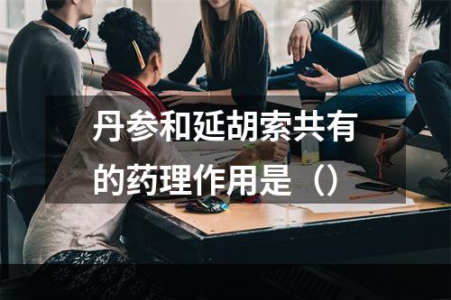 丹参和延胡索共有的药理作用是（）