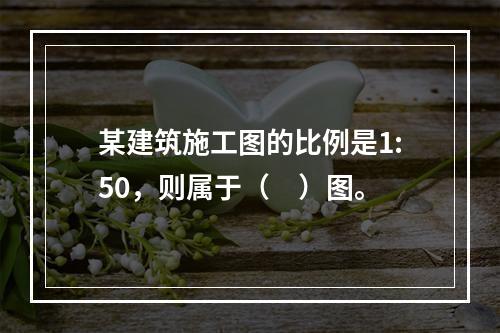 某建筑施工图的比例是1:50，则属于（　）图。