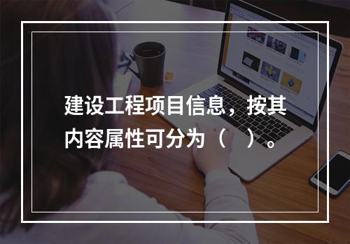 建设工程项目信息，按其内容属性可分为（　）。