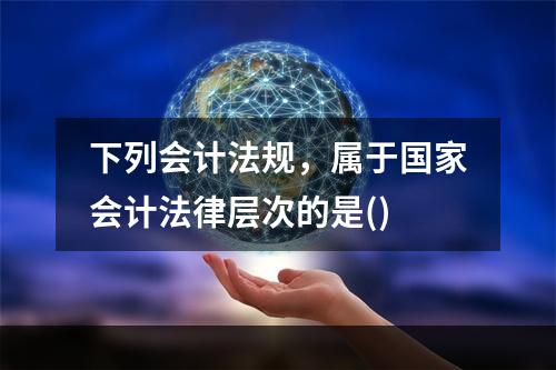 下列会计法规，属于国家会计法律层次的是()