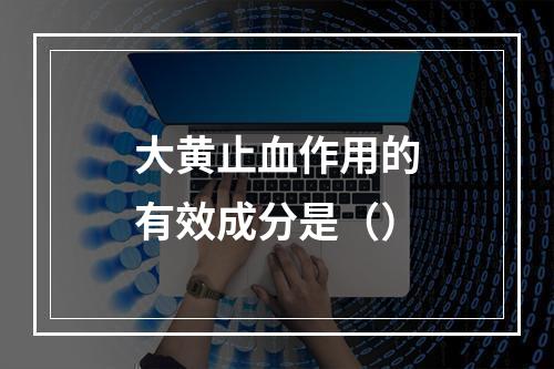 大黄止血作用的有效成分是（）