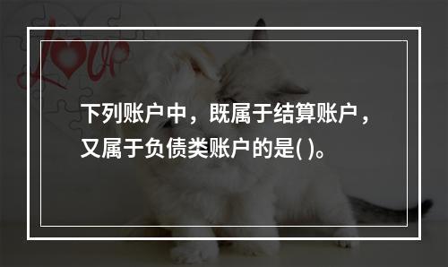 下列账户中，既属于结算账户，又属于负债类账户的是( )。