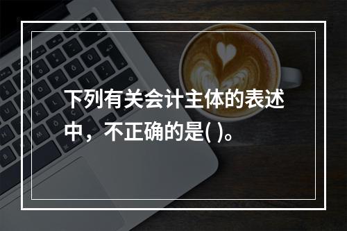 下列有关会计主体的表述中，不正确的是( )。