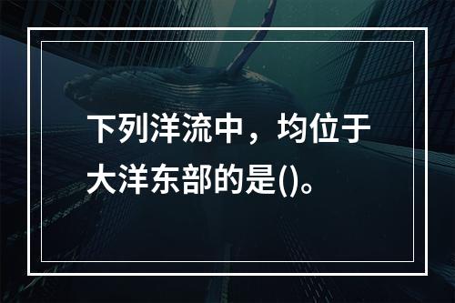 下列洋流中，均位于大洋东部的是()。