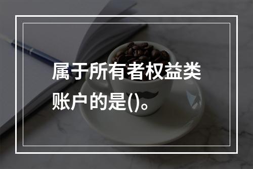 属于所有者权益类账户的是()。