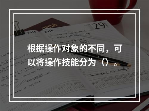 根据操作对象的不同，可以将操作技能分为（）。