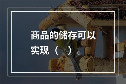 商品的储存可以实现（　）。