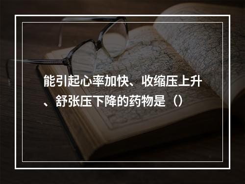 能引起心率加快、收缩压上升、舒张压下降的药物是（）