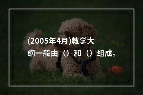 (2005年4月)教学大纲一般由（）和（）组成。