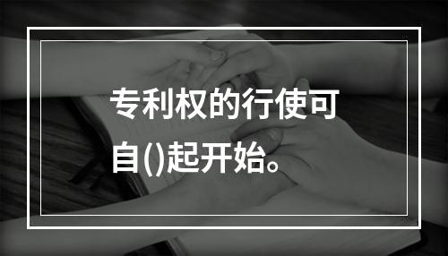 专利权的行使可自()起开始。