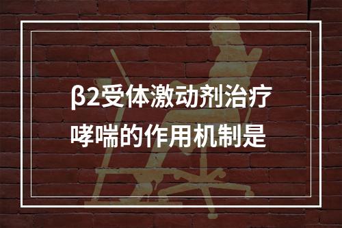 β2受体激动剂治疗哮喘的作用机制是