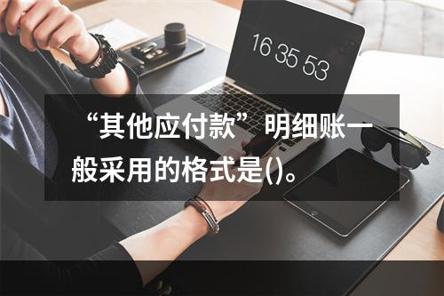 “其他应付款”明细账一般采用的格式是()。