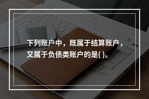 下列账户中，既属于结算账户，又属于负债类账户的是( )。