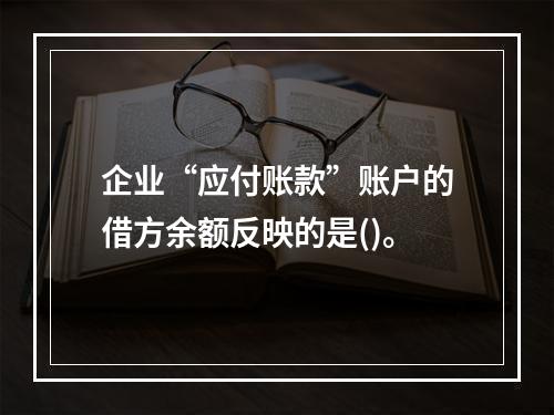 企业“应付账款”账户的借方余额反映的是()。