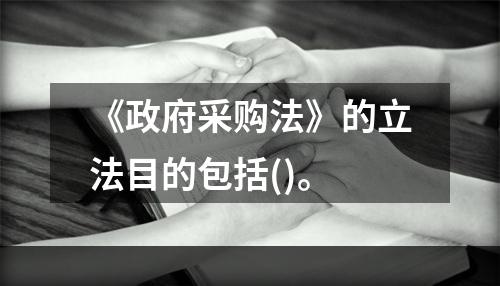 《政府采购法》的立法目的包括()。