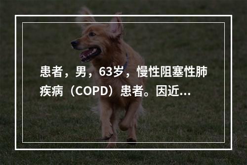 患者，男，63岁，慢性阻塞性肺疾病（COPD）患者。因近来活