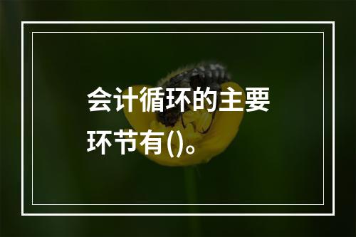 会计循环的主要环节有()。