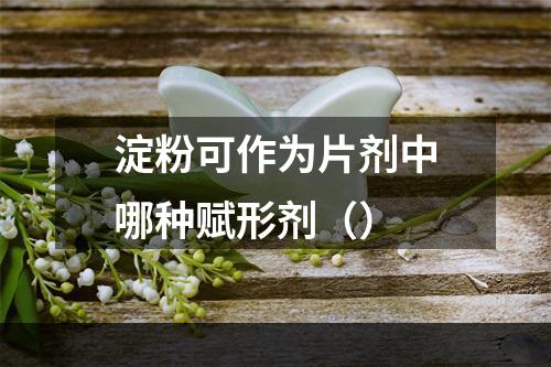 淀粉可作为片剂中哪种赋形剂（）