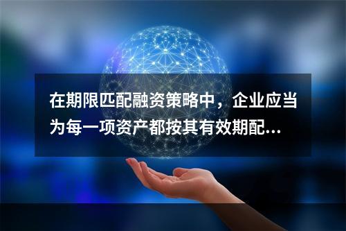 在期限匹配融资策略中，企业应当为每一项资产都按其有效期配置单