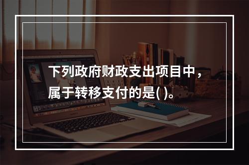 下列政府财政支出项目中，属于转移支付的是( )。