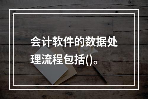 会计软件的数据处理流程包括()。