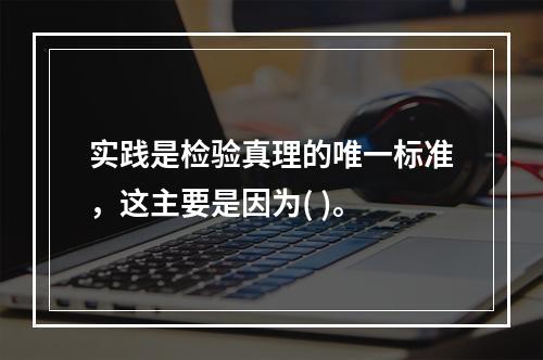 实践是检验真理的唯一标准，这主要是因为( )。