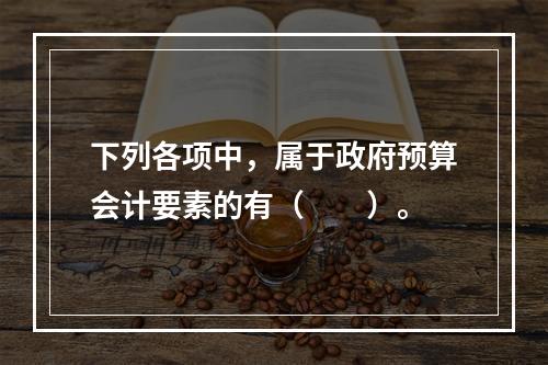 下列各项中，属于政府预算会计要素的有（　　）。