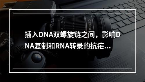 插入DNA双螺旋链之间，影响DNA复制和RNA转录的抗疟药是