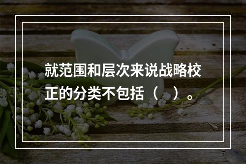 就范围和层次来说战略校正的分类不包括（　）。