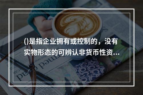 ()是指企业拥有或控制的，没有实物形态的可辨认非货币性资产。