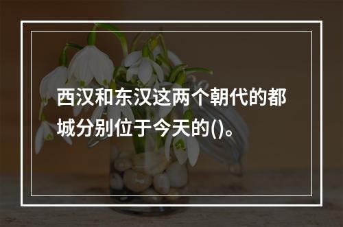 西汉和东汉这两个朝代的都城分别位于今天的()。