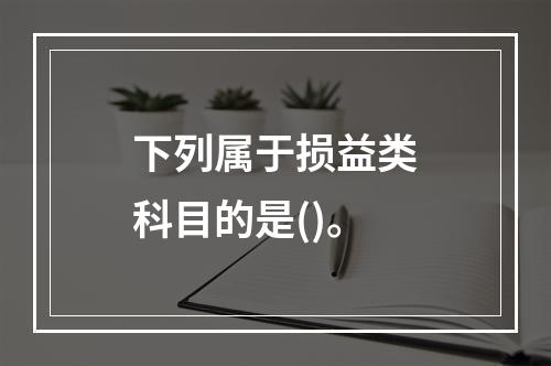 下列属于损益类科目的是()。