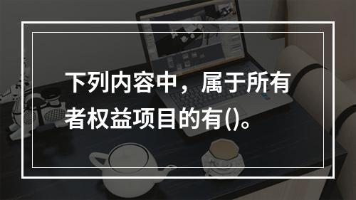 下列内容中，属于所有者权益项目的有()。