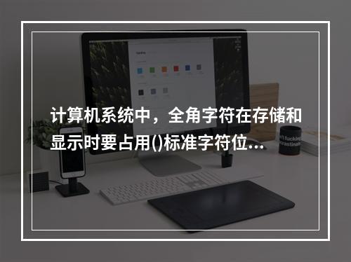 计算机系统中，全角字符在存储和显示时要占用()标准字符位。