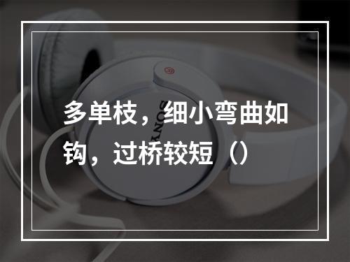 多单枝，细小弯曲如钩，过桥较短（）