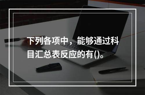 下列各项中，能够通过科目汇总表反应的有()。