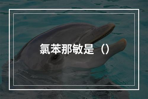 氯苯那敏是（）