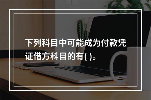 下列科目中可能成为付款凭证借方科目的有( )。