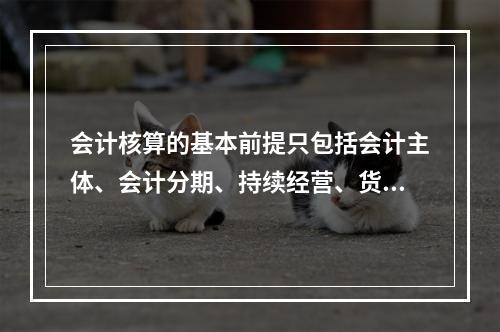 会计核算的基本前提只包括会计主体、会计分期、持续经营、货币计