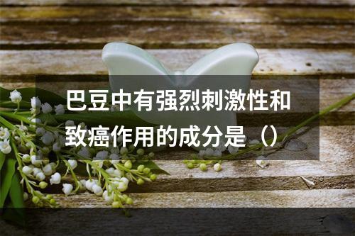 巴豆中有强烈刺激性和致癌作用的成分是（）