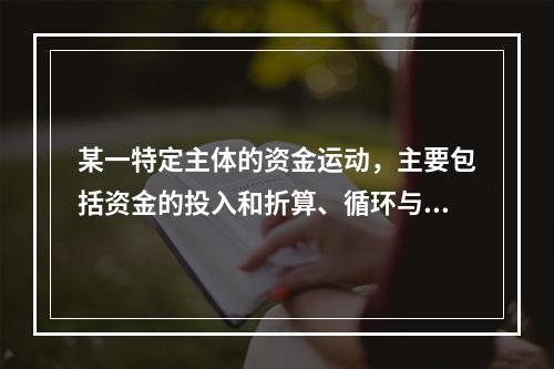 某一特定主体的资金运动，主要包括资金的投入和折算、循环与收回