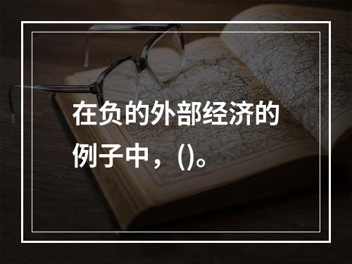 在负的外部经济的例子中，()。