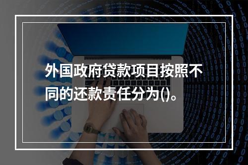 外国政府贷款项目按照不同的还款责任分为()。