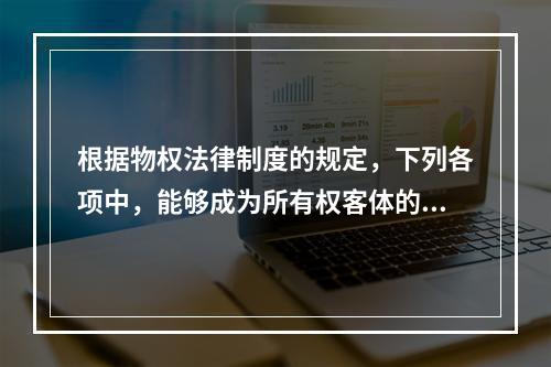 根据物权法律制度的规定，下列各项中，能够成为所有权客体的有(