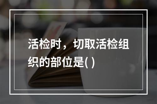 活检时，切取活检组织的部位是( )