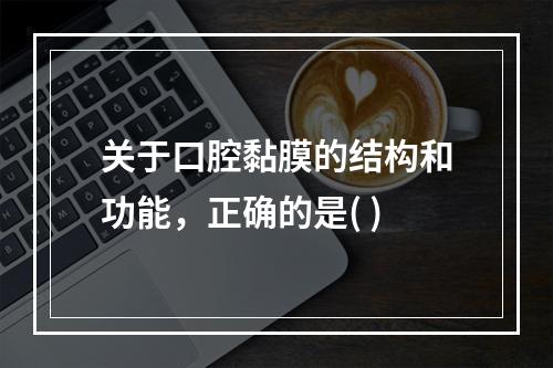 关于口腔黏膜的结构和功能，正确的是( )