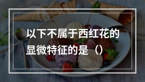 以下不属于西红花的显微特征的是（）