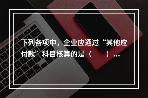 下列各项中，企业应通过“其他应付款”科目核算的是（　　）。