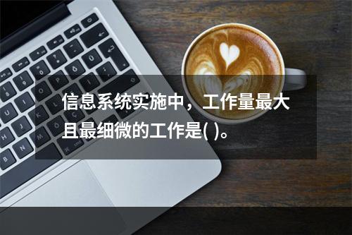 信息系统实施中，工作量最大且最细微的工作是( )。