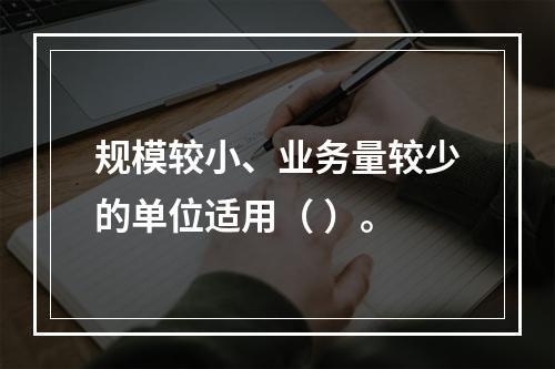 规模较小、业务量较少的单位适用（ ）。